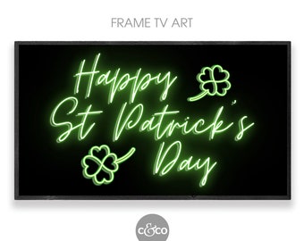 St. Patrick's Day Neon Sign for Samsung Frame TV (Digital Download)