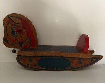 spotty rocking horse