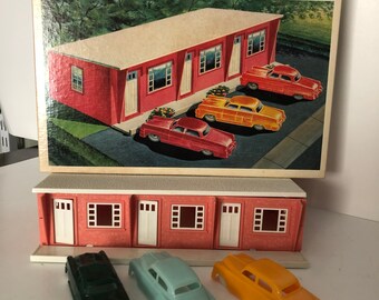 Plasticville Diner Red Side Curtains O-S Scale
