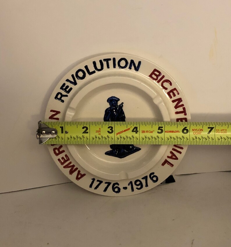 Vintage American Revolution Bicentennial 1776-1976 Ceramic Ashtray