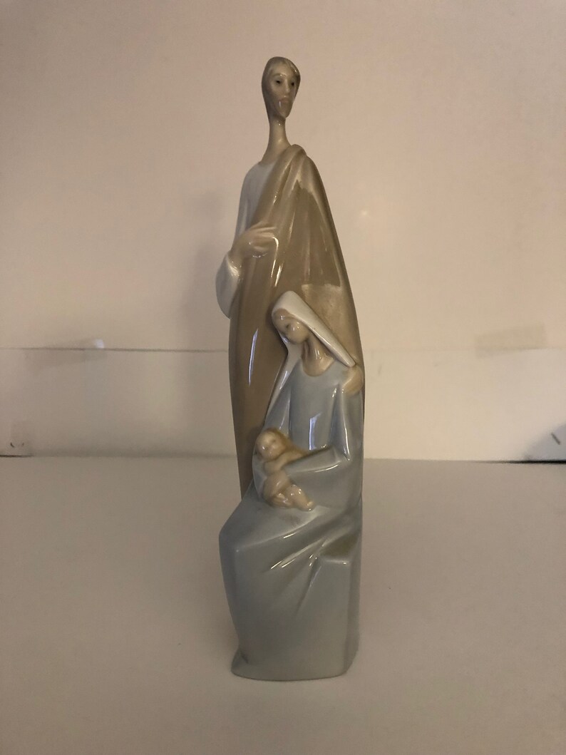 Vintage Lladro Holy Family Figurine Etsy