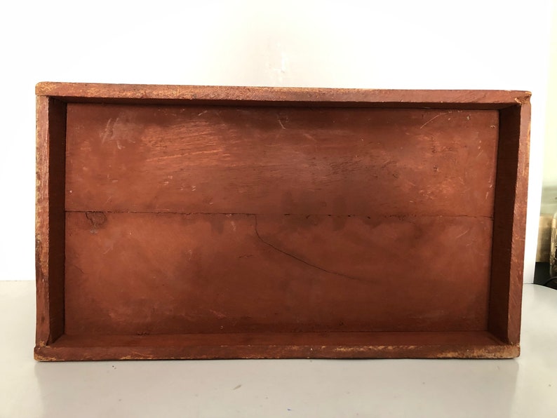Vintage Wood Chest Trinket Box