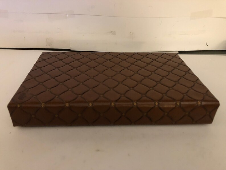Vintage Quilted Leatherette Trinket Jewelry Box