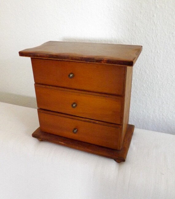 Vintage Small Drawer Cabinet Brown Etsy