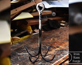 Meat Spit Handforged Hanging Meat Spit - Camp Fire Bushcraft fire pit backpacker outdoor lover gift for him rugged tool blacksmith made