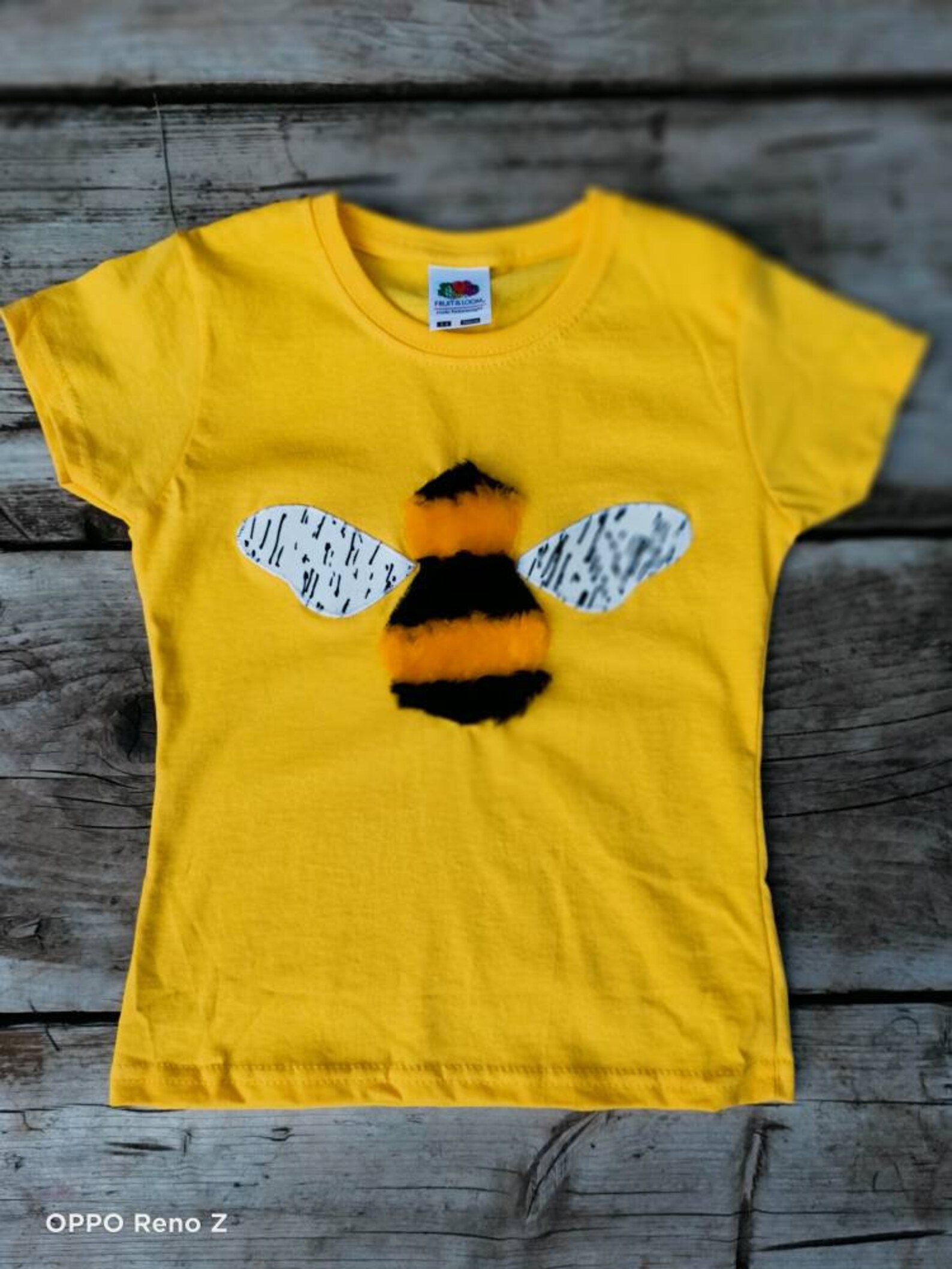 Children's TShirt Bee Applique Yellow Etsy