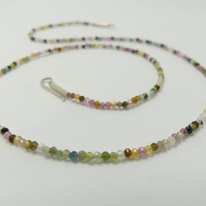 Fine multi-coloured tourmaline chain