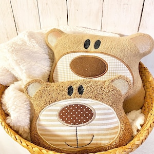 Stofftier Kissen Geschenk Plüschkissen Schnuffeltier Babygeschenk Baby