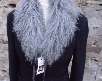 Loop, scarf, collar made of Tibetan lamb