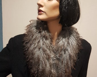 Collar, scarf, loop made of German Gotland sheepskin