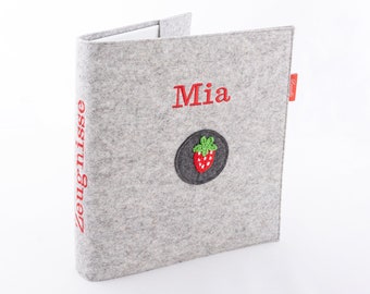 Certificate folder with wool felt cover