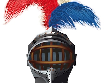 Skull Head Warrior Helmet Knight Ax Weapon Wall Stickers Decals Vinyl Mural Decor Art L2139