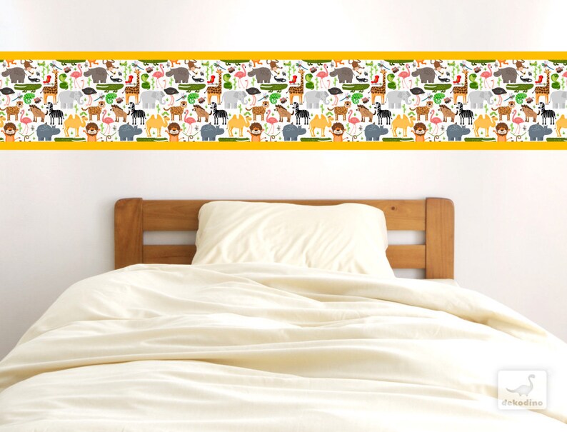 Border Nursery Safari Baby Room Border Nursery Decoration Etsy