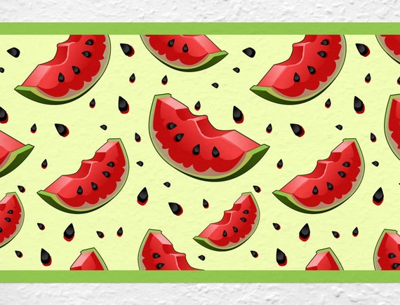 Border Kitchen Watermelon Wallpaper Strips Fruit Kitchen Wall Decoration Borte