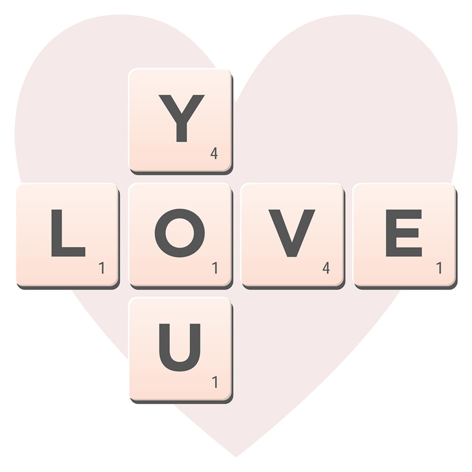 Wall Decal Bedroom Heart Love You Crossword Puzzle Wall Etsy