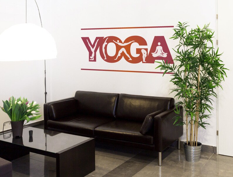 Walltattoo Yoga Figurines Living Room Decoration Image 0