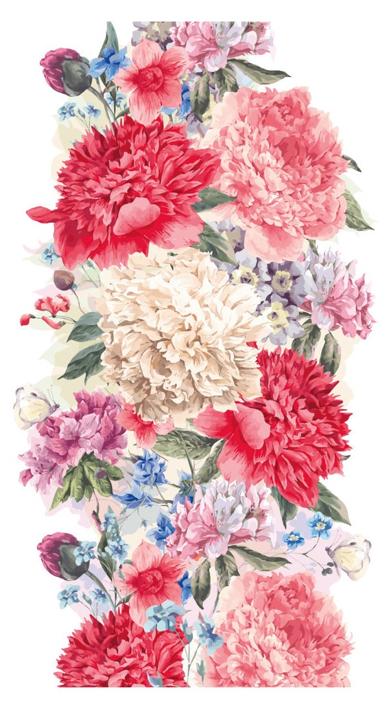 Wandtattoo Blumen Aquarell Rosenblüte weiß rosa Wandsticker