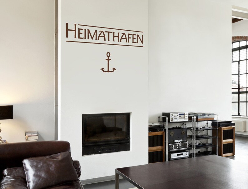Wandtattoo Sprüche Wohnzimmer \'\'Heimathafen\'\' Text Wandsticker Esszimmer Esstisch Wandsticker Wandtattoo Sprüche Wohnzimmer \'\'Heimathafen\'\' Text Wandsticker Esszimmer Esstisch Wandsticker