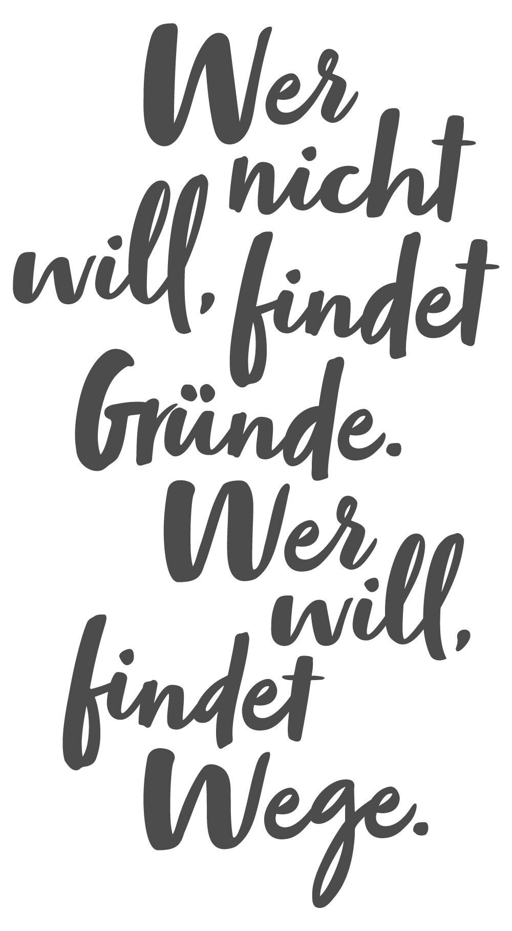 Wandtattoo Sprüche Motivation Wer nicht will findet Gründe Etsy