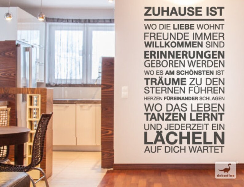 Wandtattoo Familien Spruch Zuhause ist wo die Liebe wohnt Etsy
