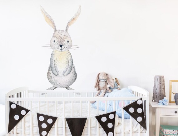 Wall Decal Nursery Watercolor Forest Animals