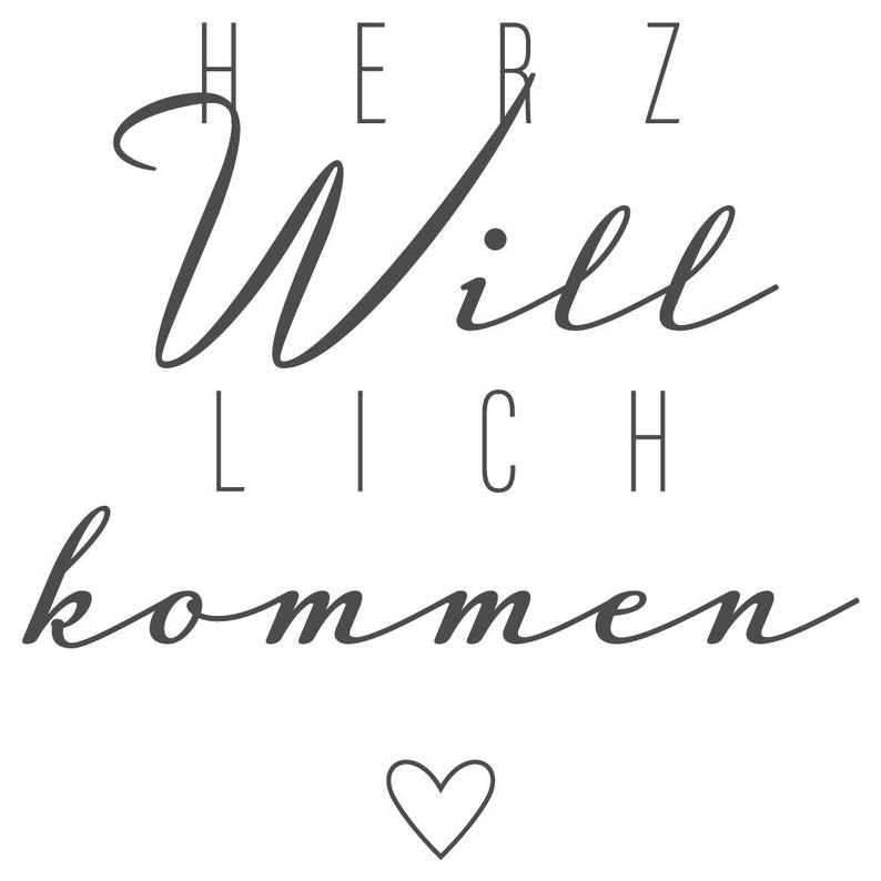 Wandtattoo Familien Spruch Herzlich Willkommen zwei Etsy