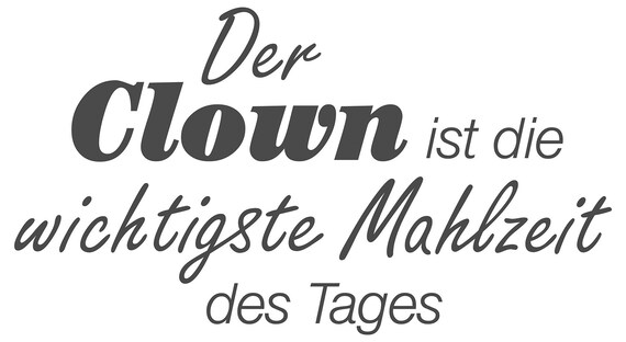 Wandtattoo Küche Spruch Der Clown ist die wichtigste Mahlzeit Etsy