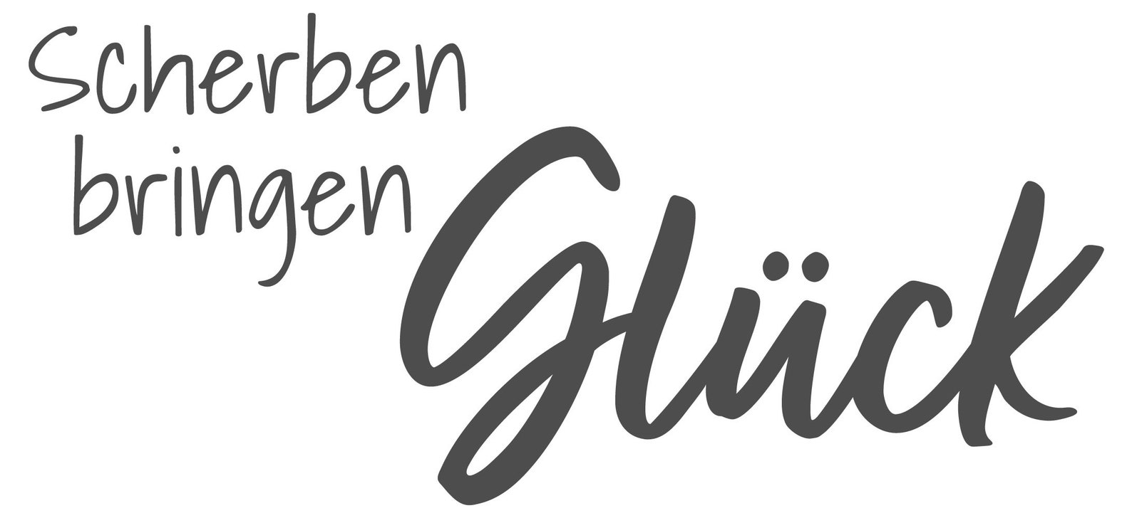Wandtattoo Sprichwort Scherben bringen Glück Wandtattoo Etsy