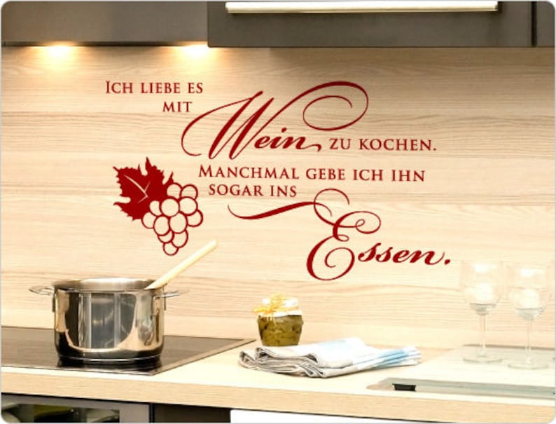 Wandtattoo Küche Sprüche Ich liebe es mit Wein | Etsy Wandtattoo Küche Sprüche Ich liebe es mit Wein | Etsy