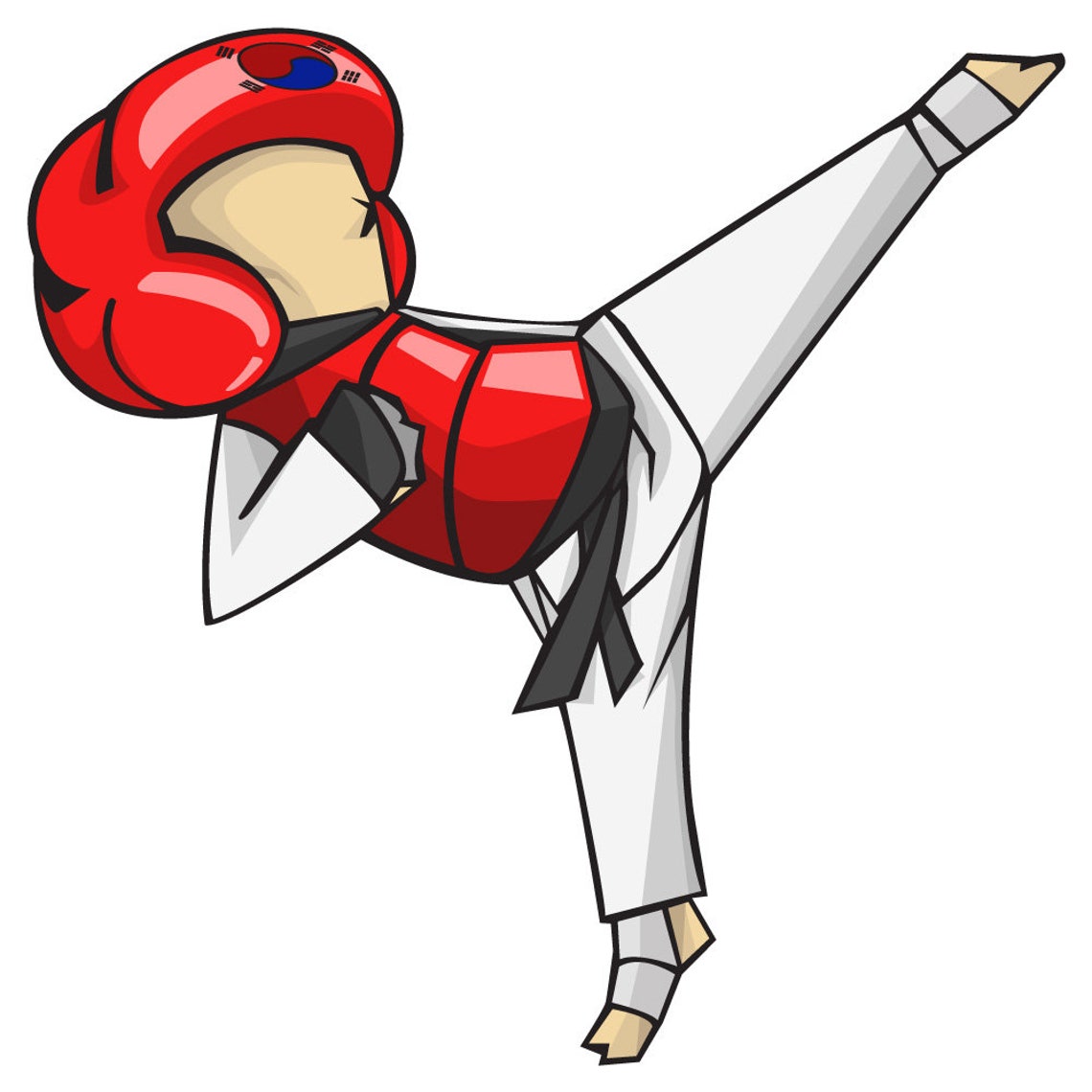 Wall Decal Martial Arts Wall Decal Taekwondo Boy at Kick Etsy