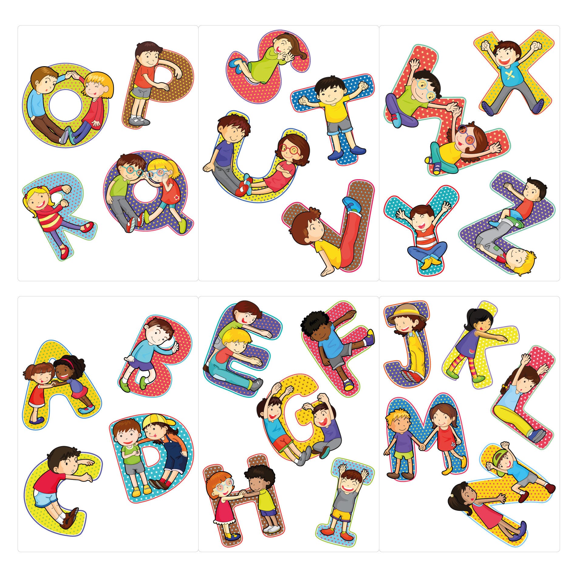Wall Decal Nursery Alphabet Kids Figures 26 Letters Wall Etsy