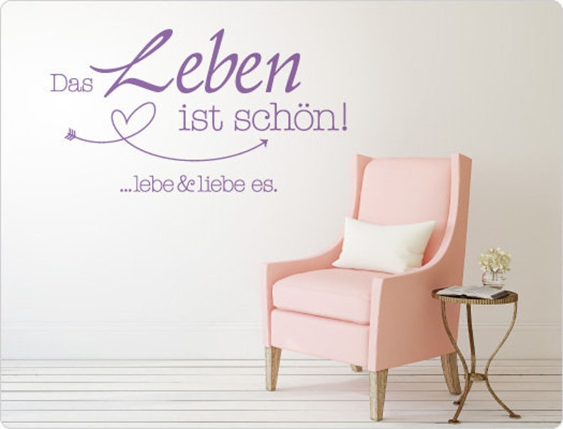 Wandtattoo Deko Spruch Das Leben ist schön Etsy