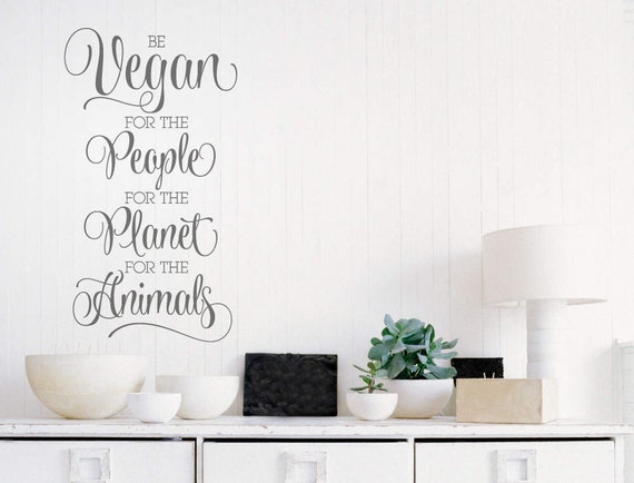 Wandtattoo Englische Sprüche ''Be vegan'' Etsy