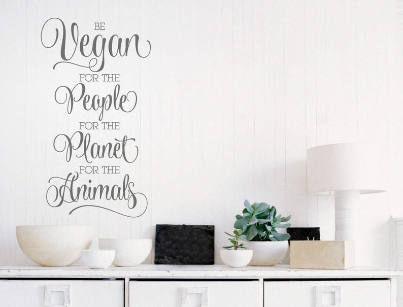Wandtattoo Englische Sprüche Be Vegan Etsy