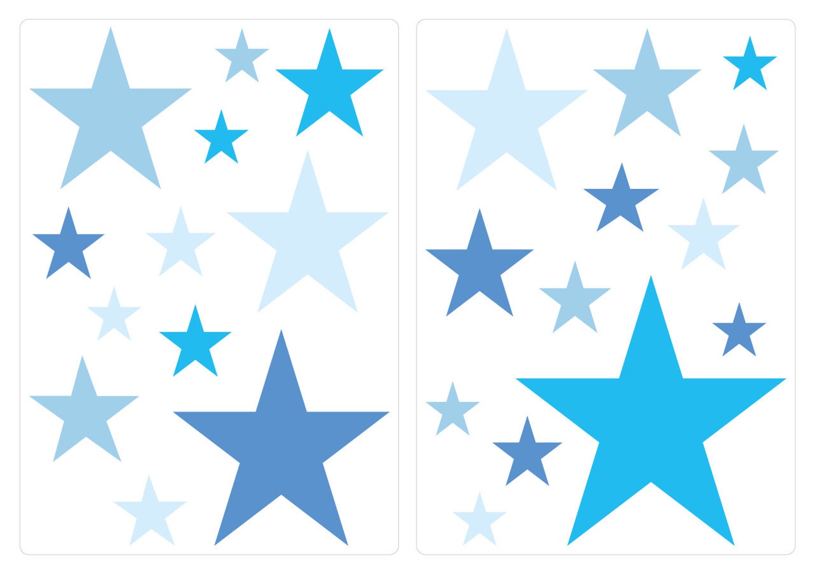 Wall decal nursery stars blue wall stickers baby room wall Etsy