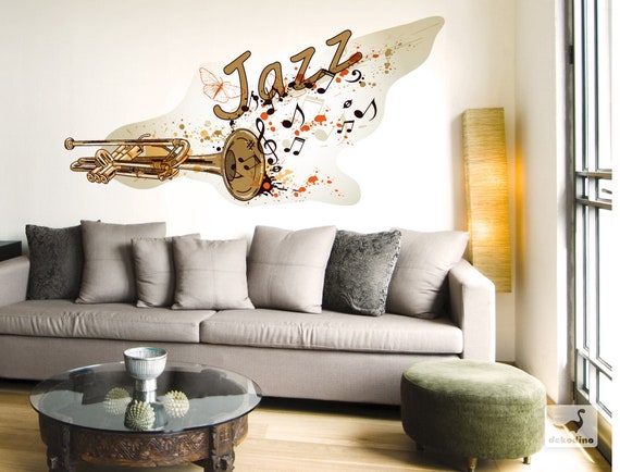 Wandtattoo Musik Musiker Figuren Saxophon Trompete Wandsticker Wandtattoo Musik Musiker Figuren Saxophon Trompete Wandsticker