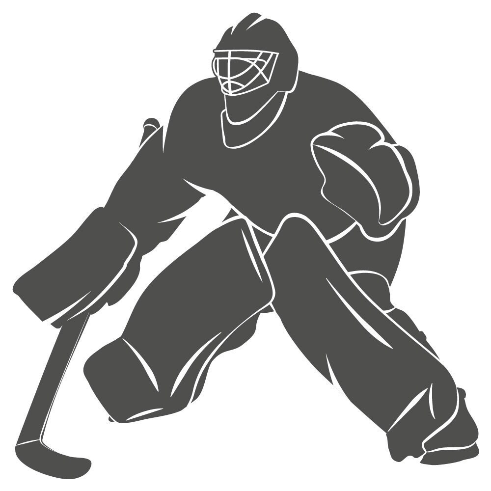 Wall Decal Nursery Hockey Goalie Silhouette Wall Sticker Ice Etsy
