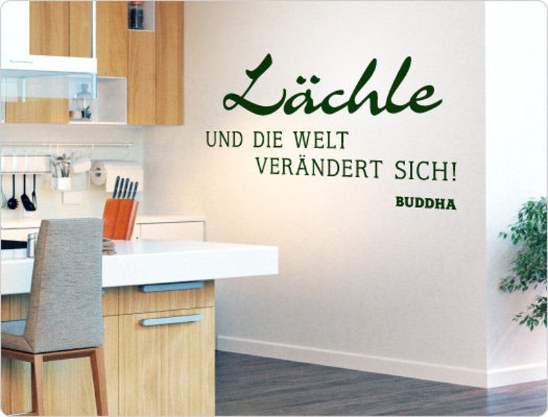 Wandtattoo Zitate Wohnzimmer Lächle und die Welt | Etsy Wandtattoo Zitate Wohnzimmer Lächle und die Welt | Etsy