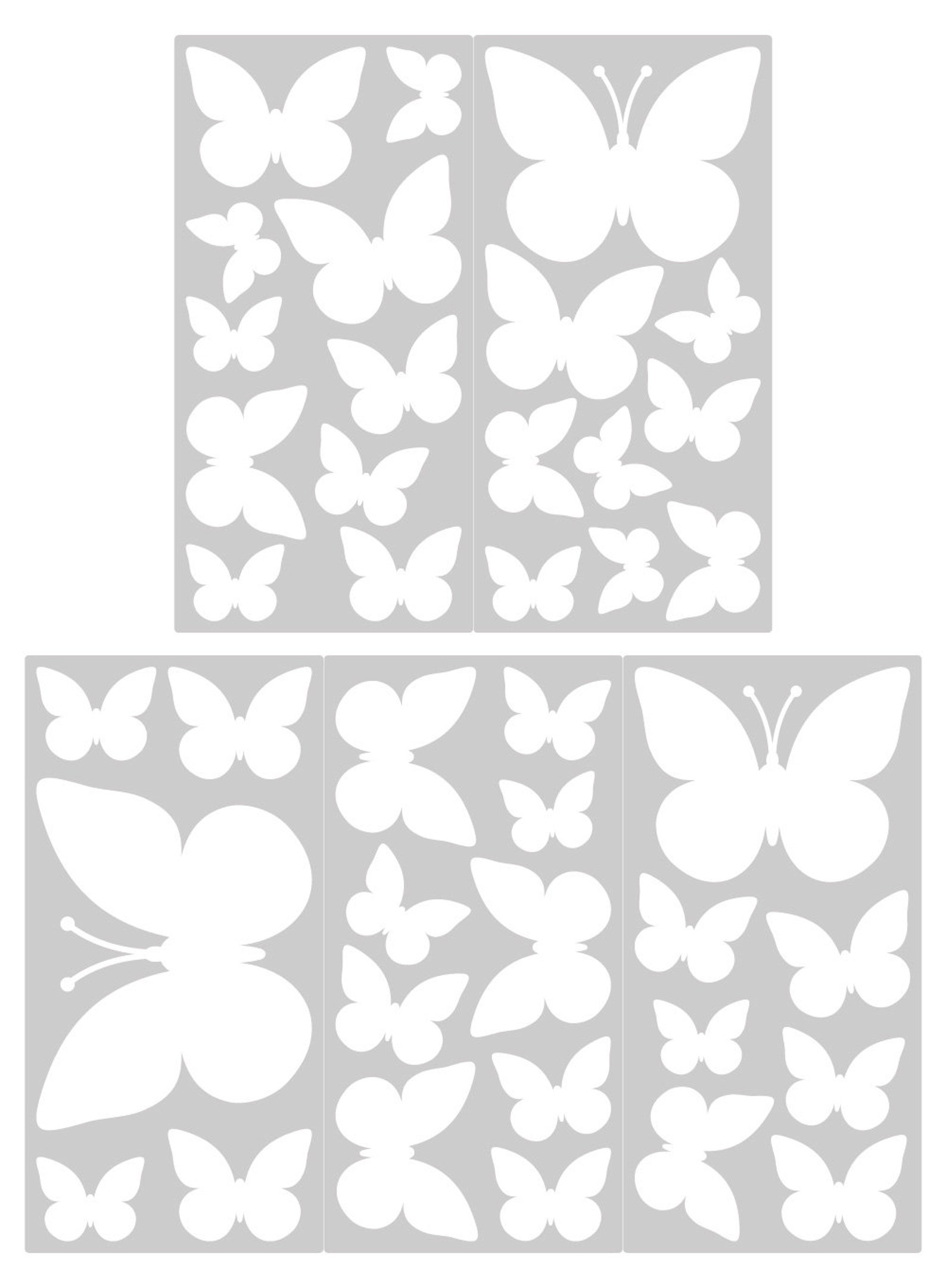 Wall decal butterflies in white wall stickers butterflies Etsy