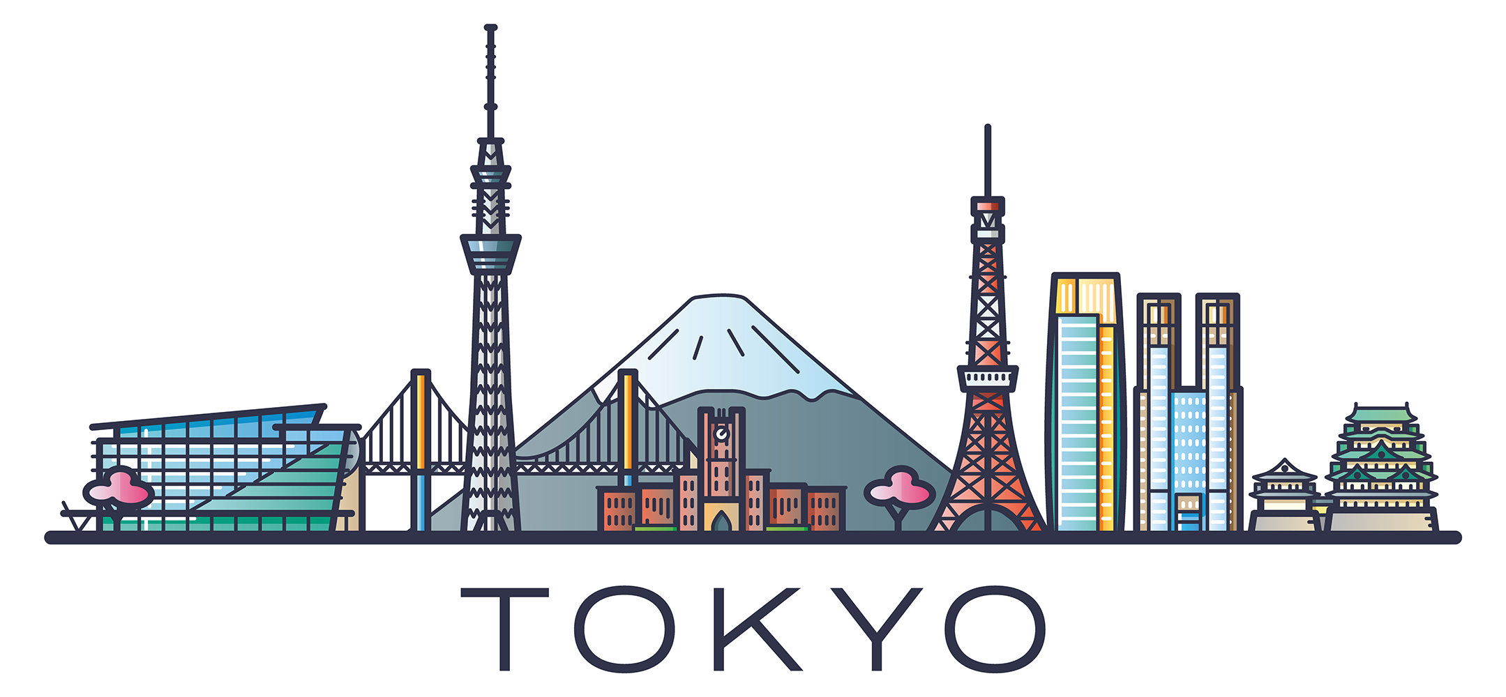 Wall sticker Skyline Tokyo Wall sticker Tokyo Wall sticker | Etsy