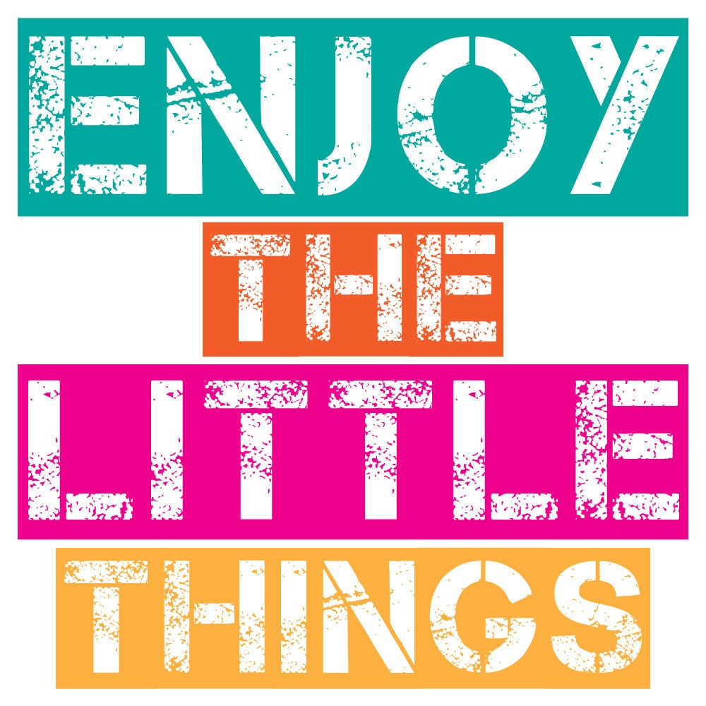 Calcomanía de pared sala de estar diciendo Disfrutar de las | Etsy