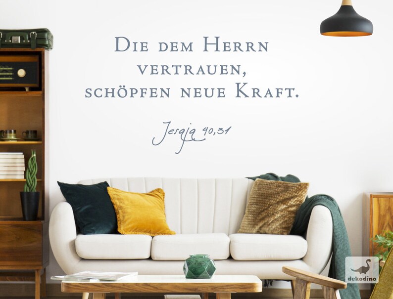 Wandtattoo Christliche Sprüche Die dem Herren vertrauen Etsy