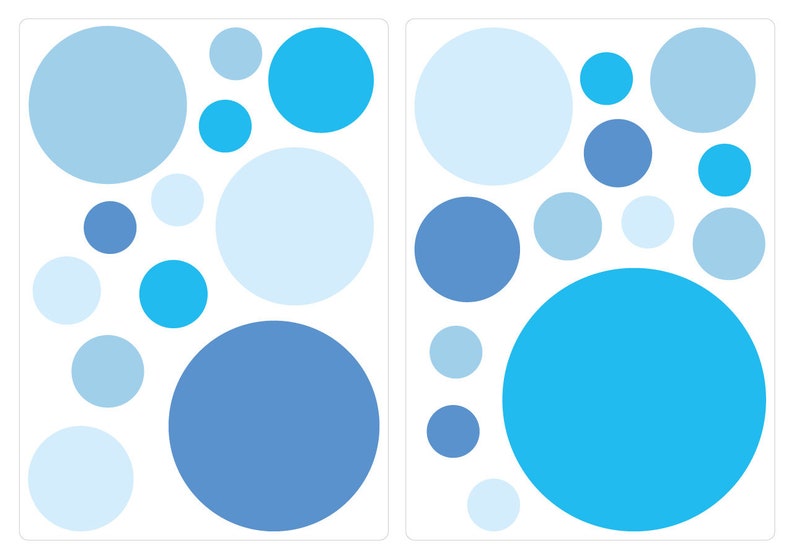 Wall decal nursery dots blue wall sticker circles baby room Etsy
