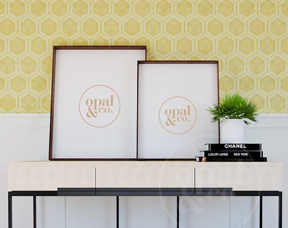 Picture Frame Mockup Wood Mockup Frame Customizable Mockups