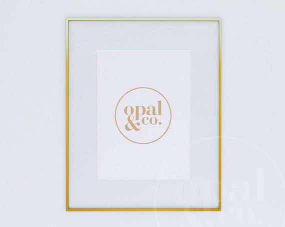 Gold Mockup Framepicture Frame Mockups Floor Frame Minimal