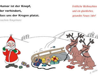 Christmas postcard "Humor"