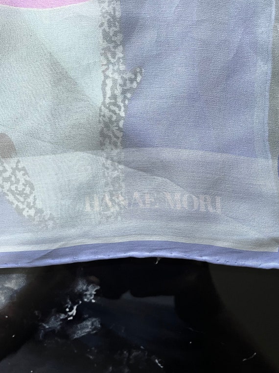 HANAE MORI Silk Butterfly Art Scarf, Unique Vinta… - image 4