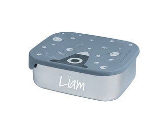 The Cotton Cloud stainless steel lunch box with silicone lid | 3 compartments | CUSTOMIZABLE