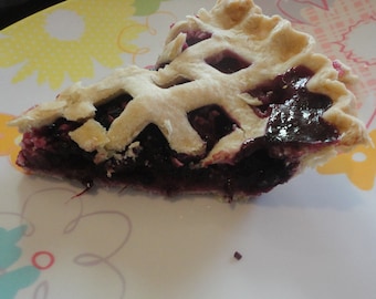 Handmade  Blueberry Pie, Old Fashioned, Lattice Top Pie, Mennonite Cooking, Amish Cooking, Mail Order Pie