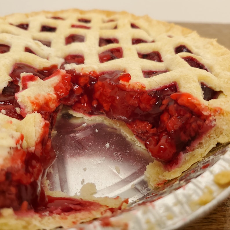 Homemade Red Raspberry Pie - Etsy